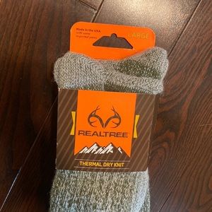 REALTREEE NEW thick cushion crew hiking socks men’s large two pack